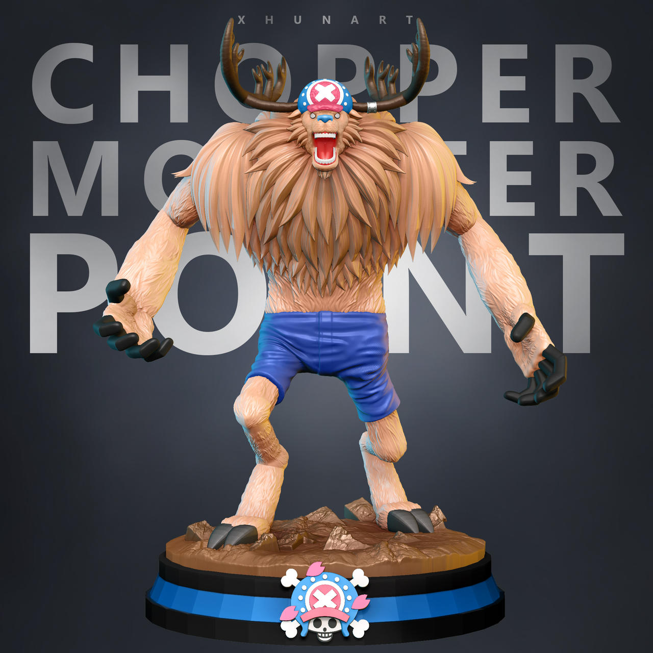 XhunArt - Here's our Chopper monster point statue work in