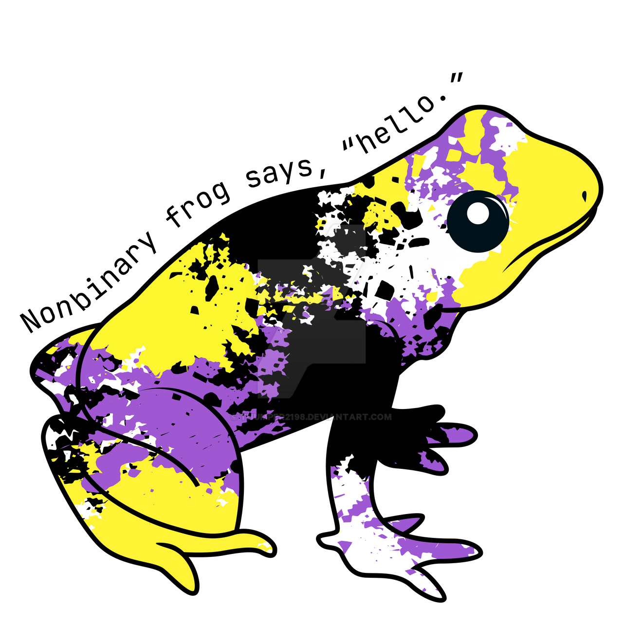 Pride Frog Nonbinary by Thumper2198 on DeviantArt