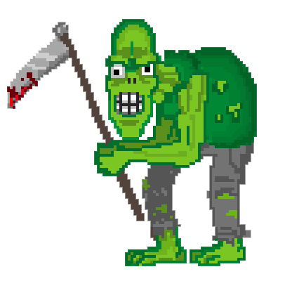 Crazy Zombie Enemy Game 2D Character Sprite