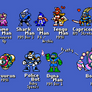 Assorted Mega Man Characters NES Styled