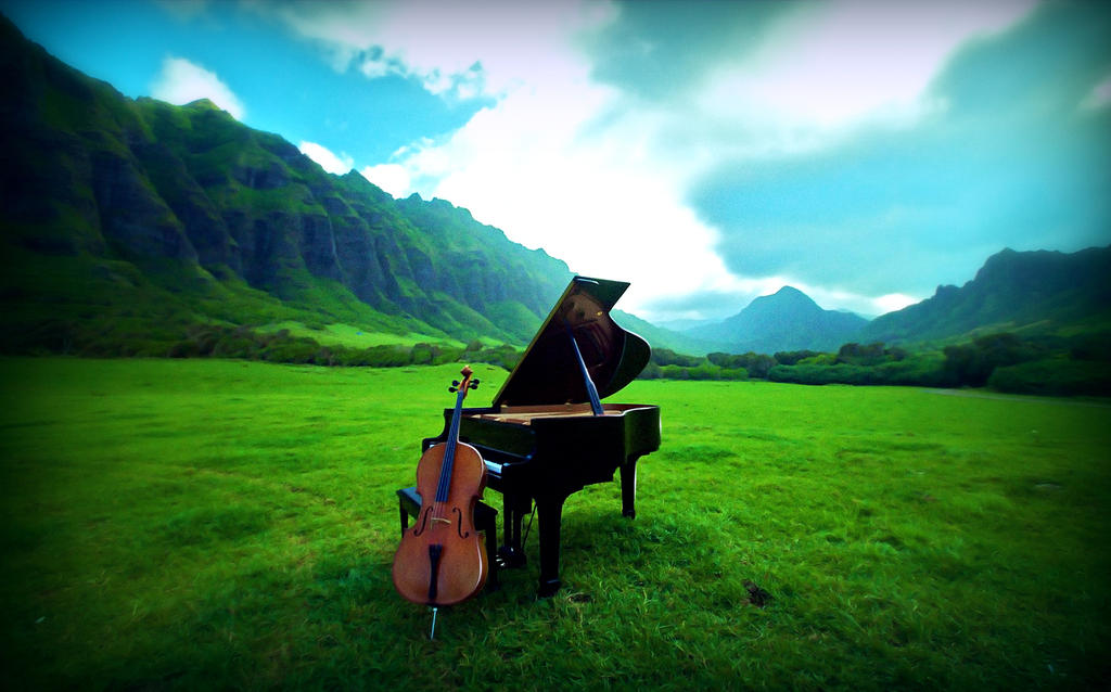 Природа под песню. Музыкальный пейзаж. Рояль на природе. Пианист на природе. Фортепиано на природе.