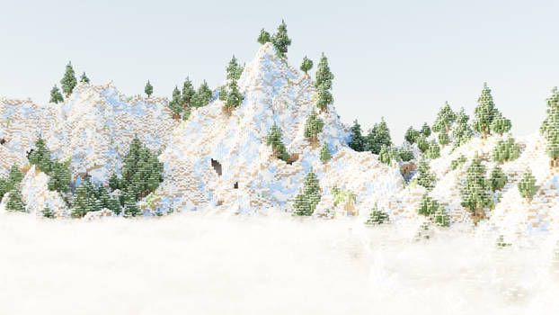 Minecraft winter landscape - night [backtobedrock] by Poki-art on DeviantArt
