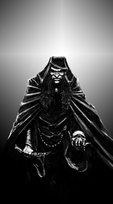 cleric of skulls. by beelzebuddha