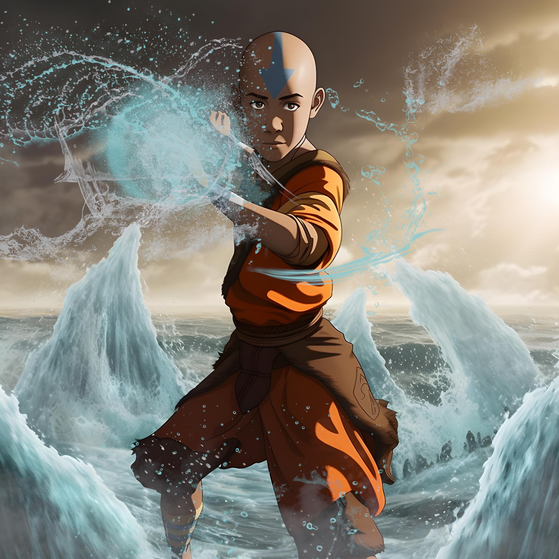 Ang Waterbender Waterbender Aang by NostalgicSUPERFAN on DeviantArt