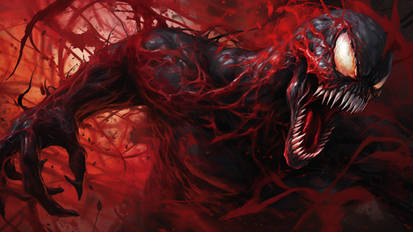 Carnage being born from Venom