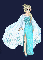 Free Pixel page doll - [Frozen] Elsa