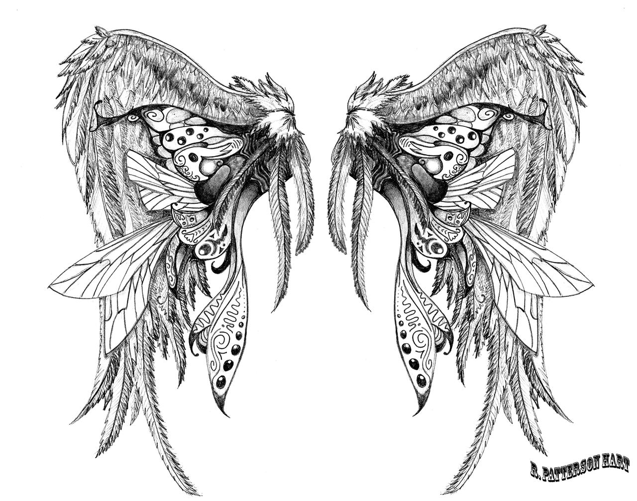 wing tattoo design II