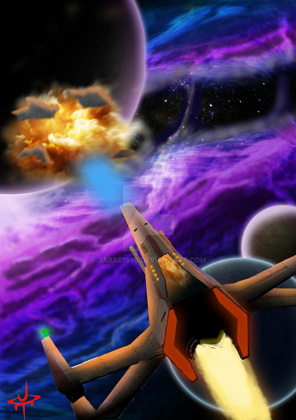 Deviantart Space Fight Space by jarae1990 on DeviantArt