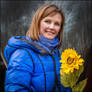 Woman With Sunflower