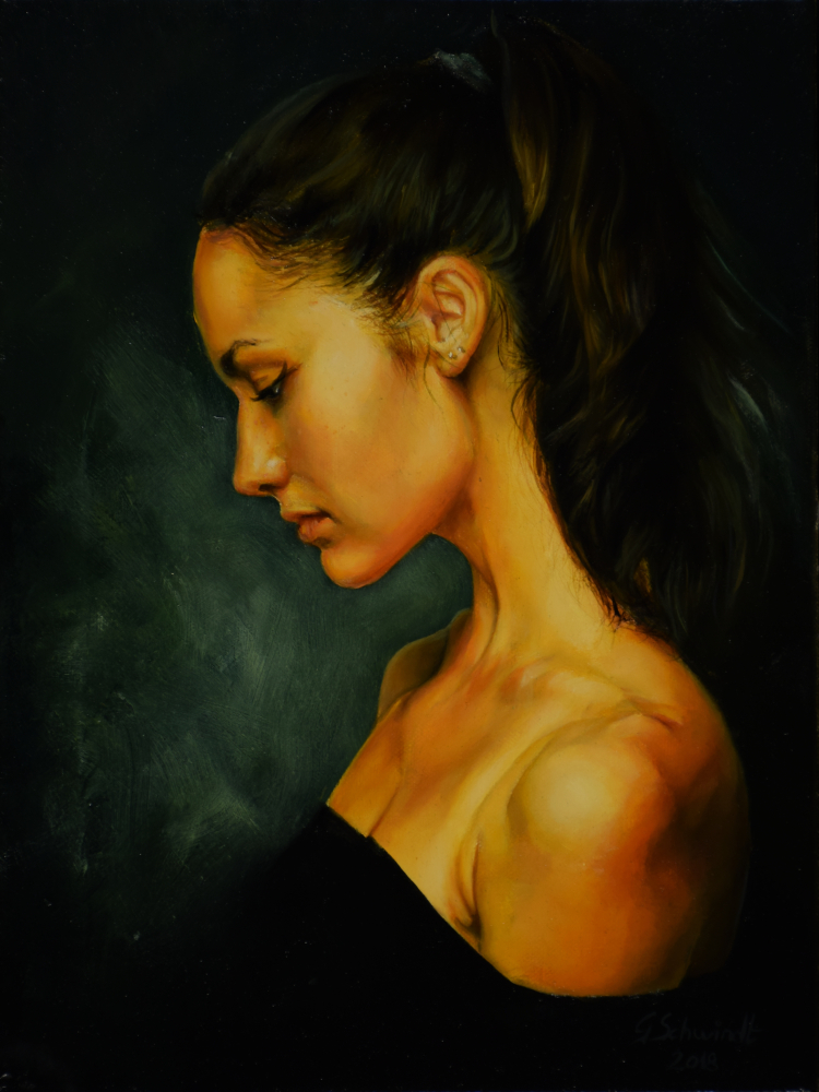 female portrait by gschwindt