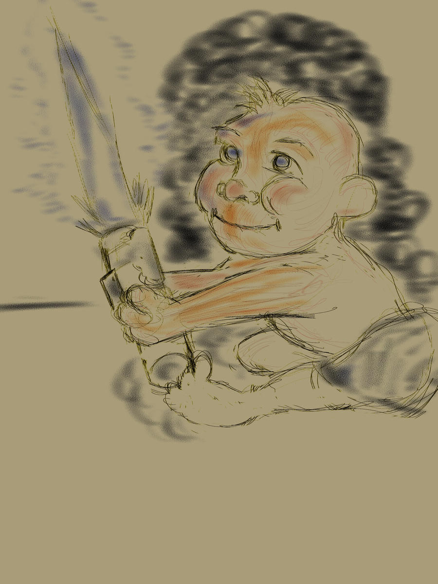 baby jedi skecth