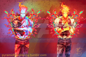 Grillby Standees (in Etsy Shop)