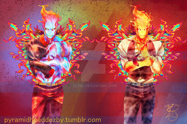Grillby Standees (in Etsy Shop)