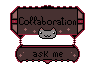 [Pixel stamp] Collaboration ask [dark pink cat]