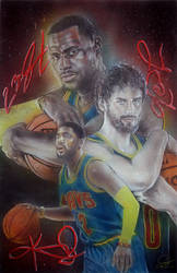 Cavaliers Big 3 Painting