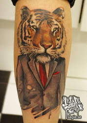 Suit Tiger tattoo