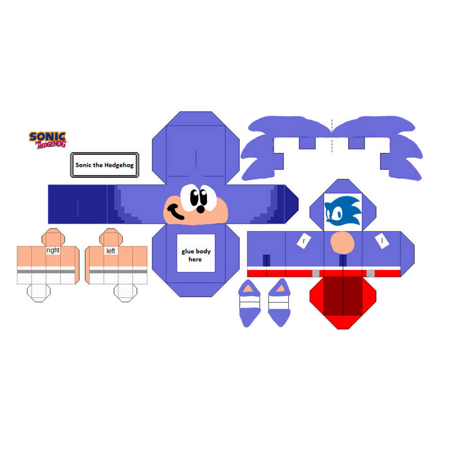 Papercraft do sonic remasterizado by jpmcqueen on DeviantArt