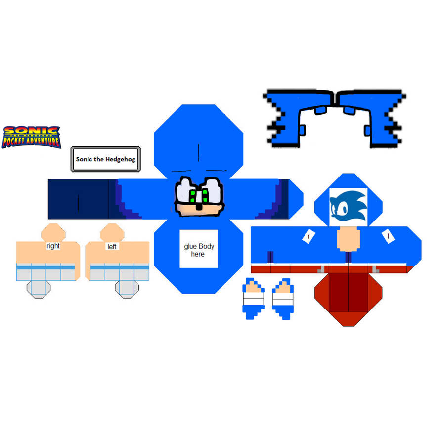 Papercraft Sonic