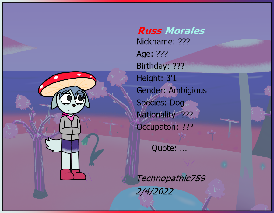 Russ Character Character card-- Russ Morales by Technopathic759 on DeviantArt