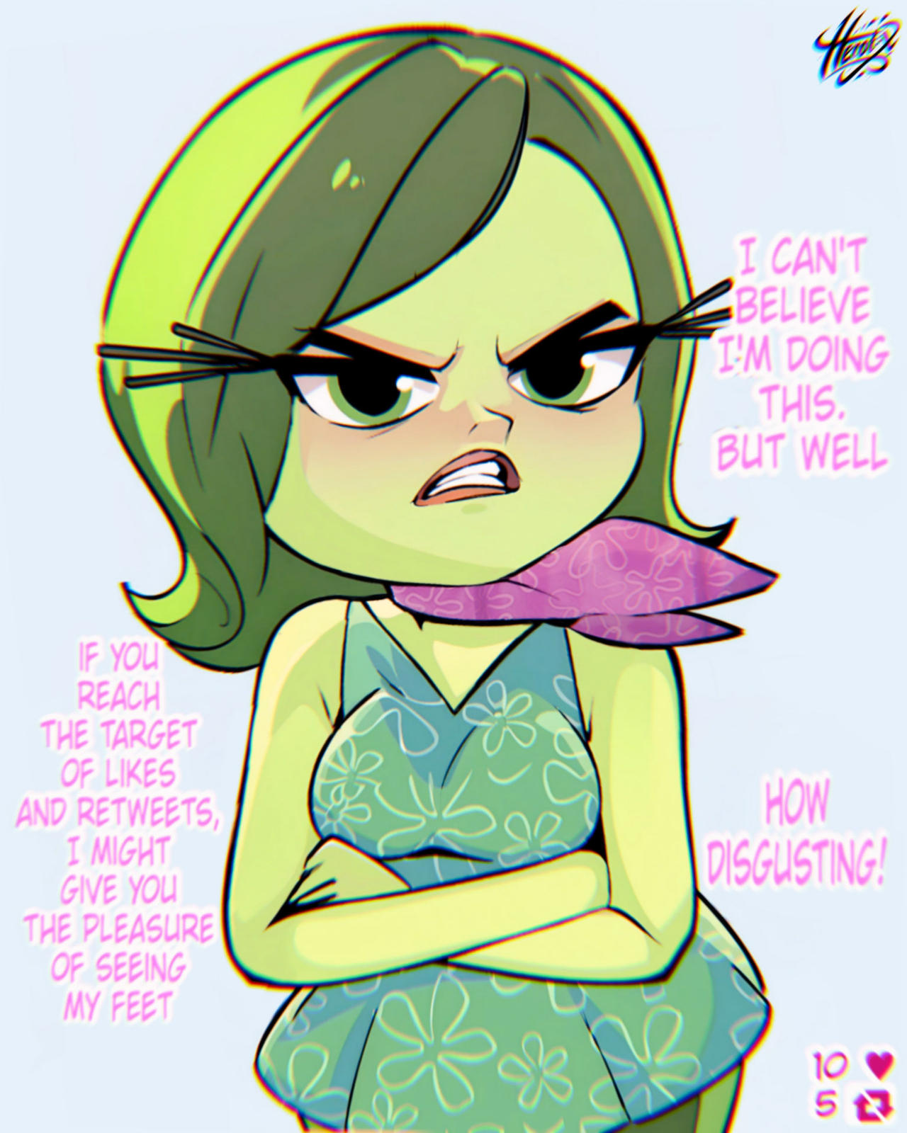 Disgust Inflation Deviantart Disgust-Challenge-inside out 2 by HEroti-X on DeviantArt