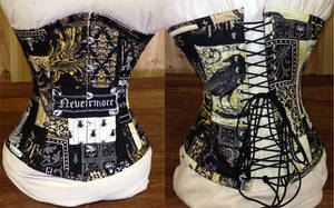 Edgar Allan Poe Nevermore Underbust Corset