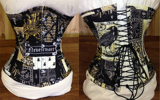 Edgar Allan Poe Nevermore Underbust Corset