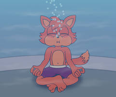 A Waterbound Feline Tests His Durability