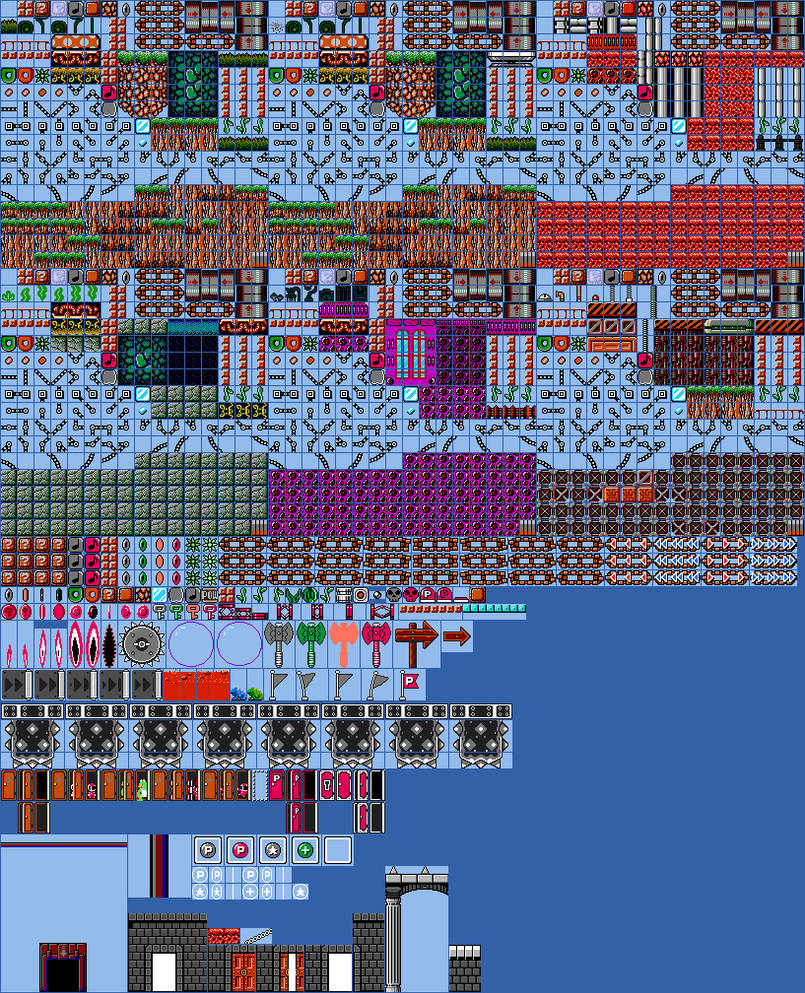 Super Mario Maker Blaster Master Tileset by 5maZXX on DeviantArt