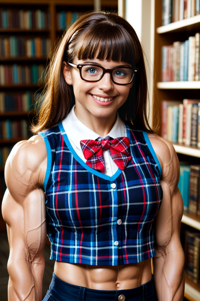 Muscular Nerdy Girl by MuscleLadies on DeviantArt