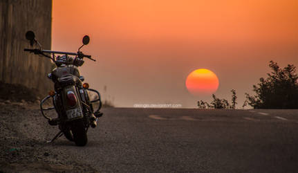 the rider's sunset! by footloosedoc