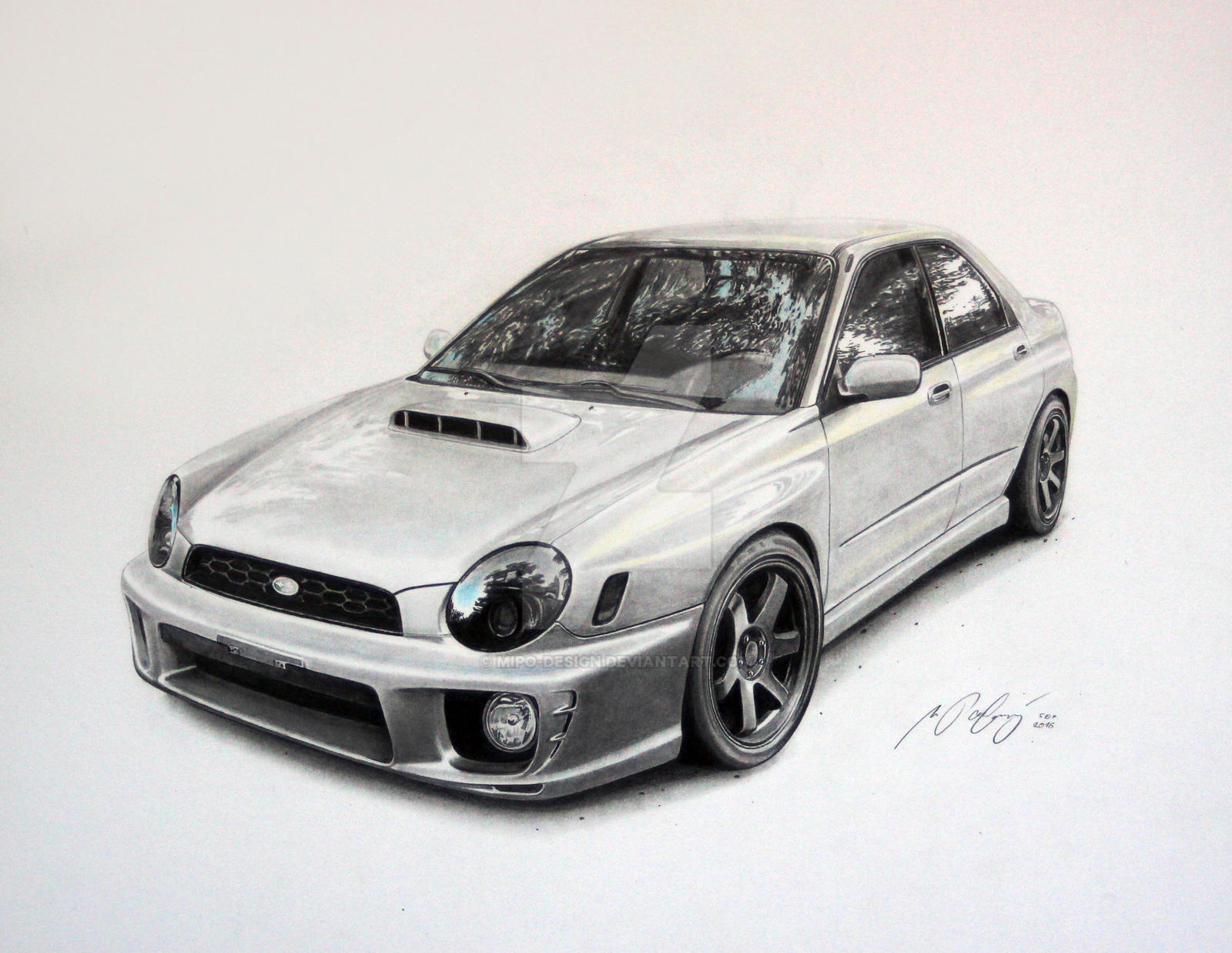 Субару Импреза WRX STI 2004 рисунок