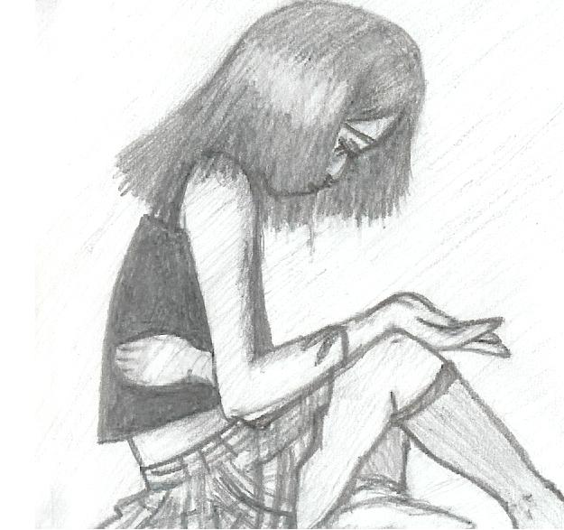 Depressed Girl Drawings Drawing Art Ideas