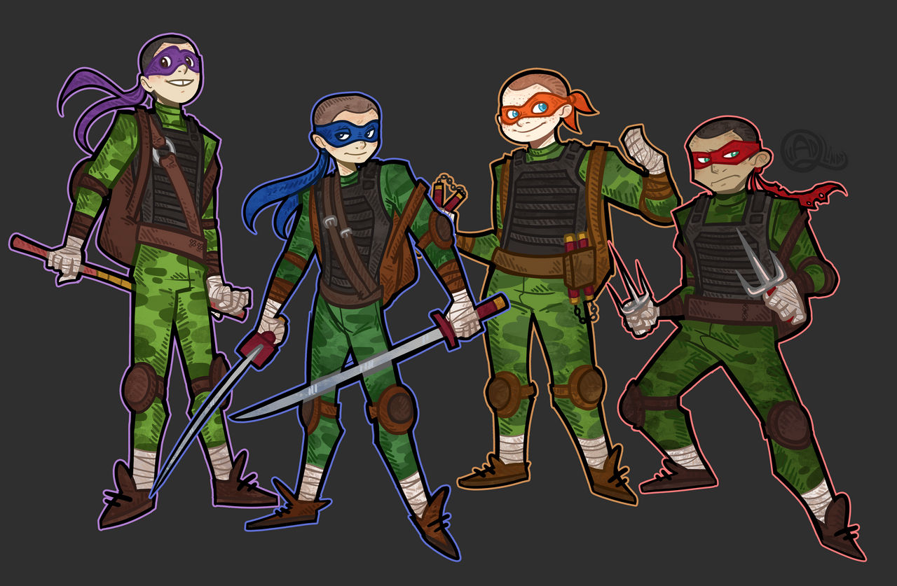 Tmnt Rise Ralph Humanized TMNT humanization by quadlinda on DeviantArt