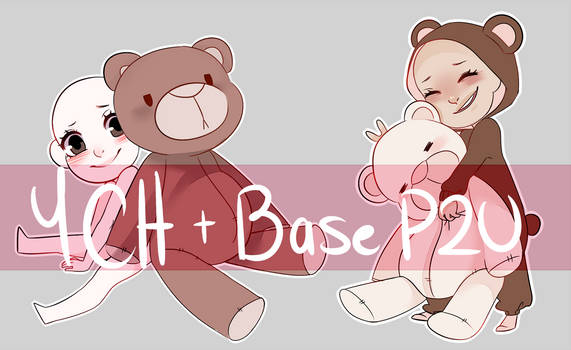 YCH Teddy Bear + P2U Bases  OPEN Paypal and Points