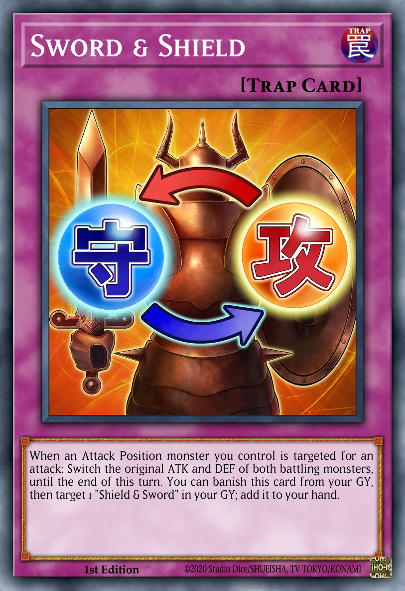 sword and shield card yugioh Warrior Profile : Official Yu-Gi-Oh! Site Mint / near mint condition trading card Sword Shield -- Rush to