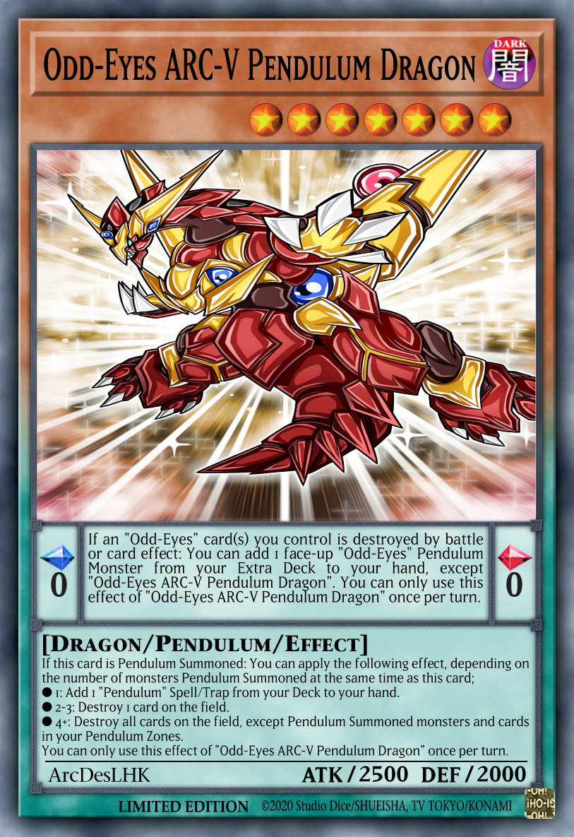 Odd-Eyes ARC-V Pendulum Dragon by ArcDesLHK on DeviantArt Odd-Eyes ARC-V Pendulum Dragon by ArcDesLHK on DeviantArt