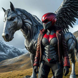 Red Hood Jasmine Todd and Chrome Pegasus