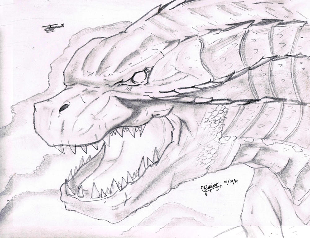 Godzilla 2014 sketch by AVGK04 on DeviantArt