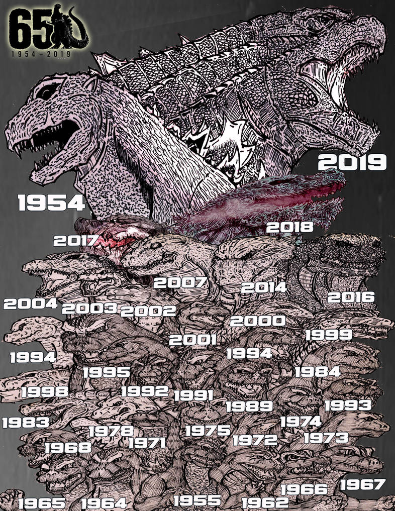 Godzilla 65 GODZILLA: ~65th Anniversary~ ( Tribute ) by AVGK04 on DeviantArt