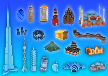 20 world landmarks collection