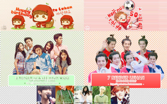 PACK PSD HAPPY BIRTHDAY TO LUHAN