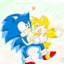 .::Collab::. Chibi Sonic and Tails Love