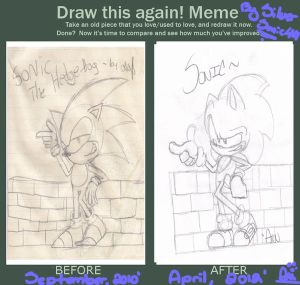 Before and After: Sonic the Hedgehog by wolfiisaur on DeviantArt
