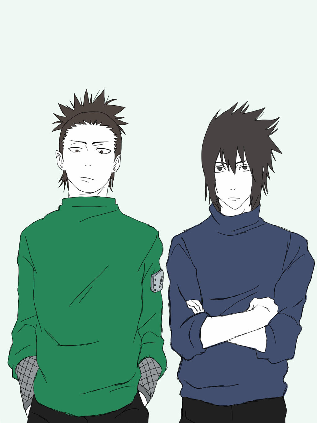 Shikamaru And Sasuke
