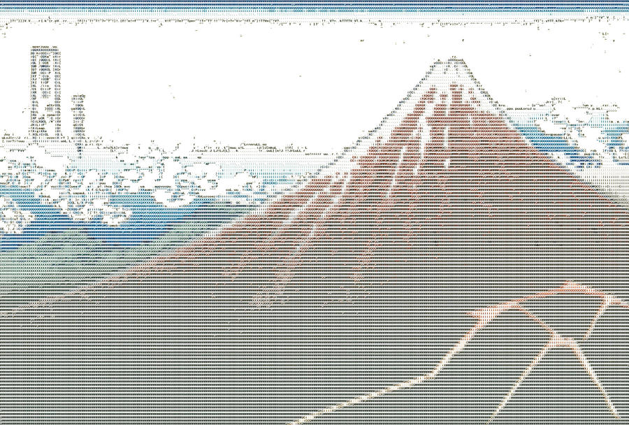 Rainstorm Beneath the Summit ASCII