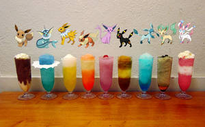 Frozen Eeveelution drinks (Pokemon cocktail set)