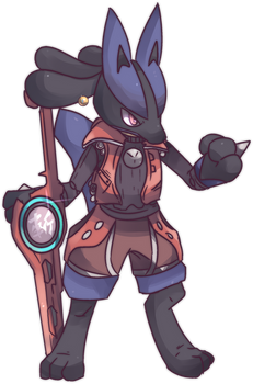 Custom Shulk-clad Lucario Commission