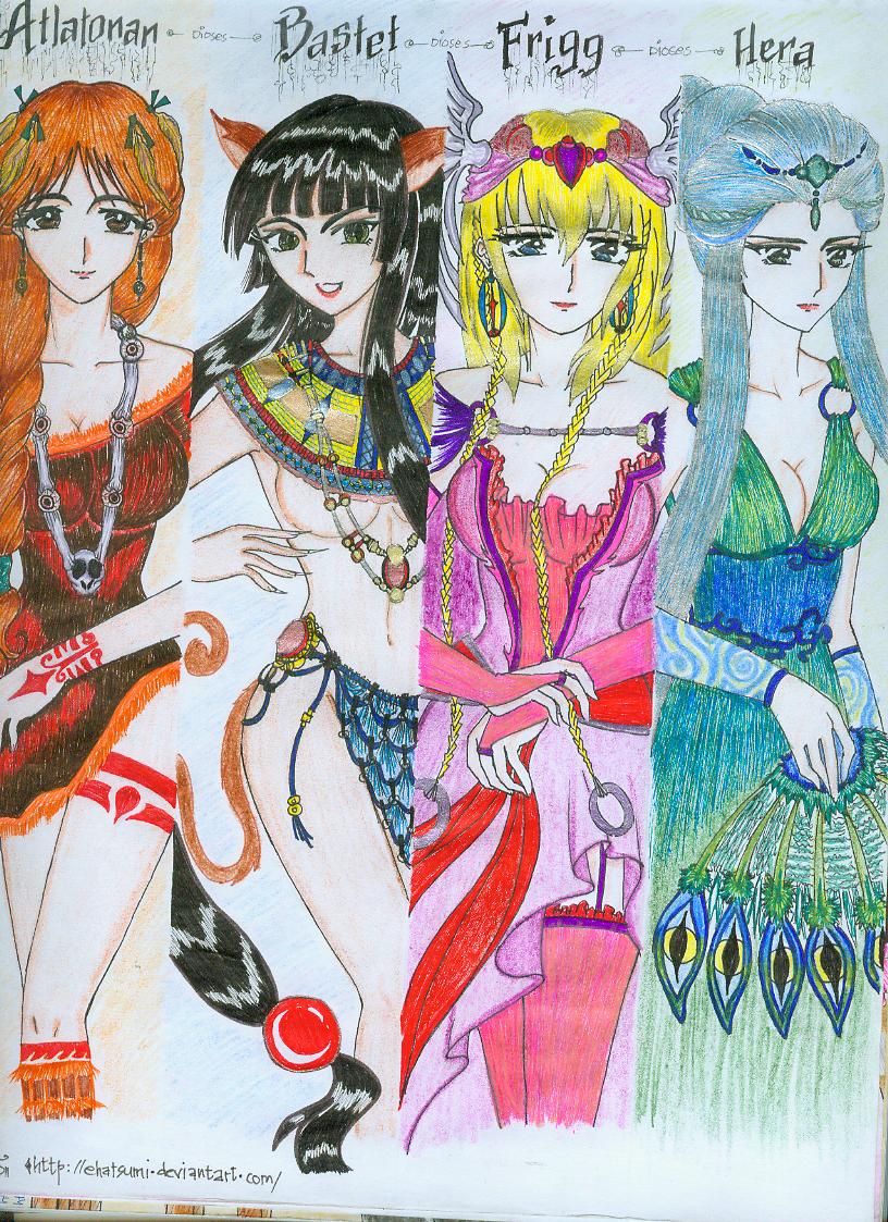the four goddesses of dioses by ehatsumi on DeviantArt the four goddesses of dioses by ehatsumi on DeviantArt