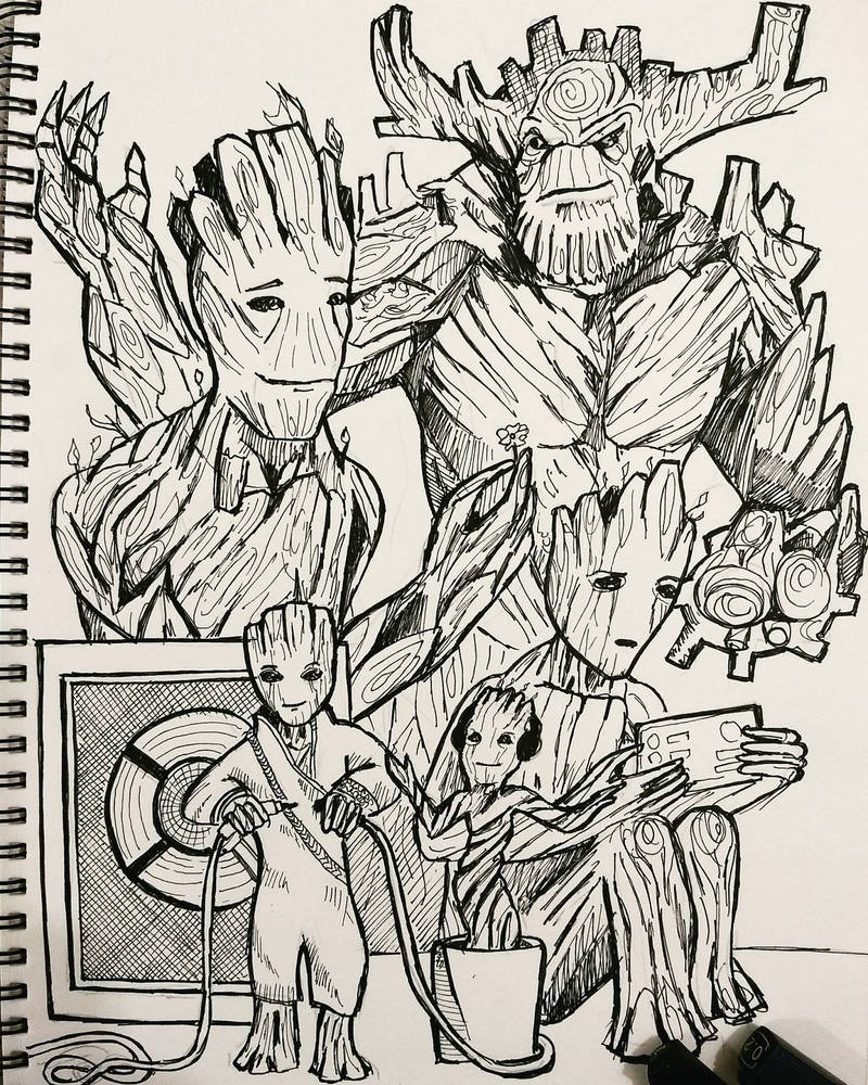 Evolution of Groot by vishruthkumar on DeviantArt