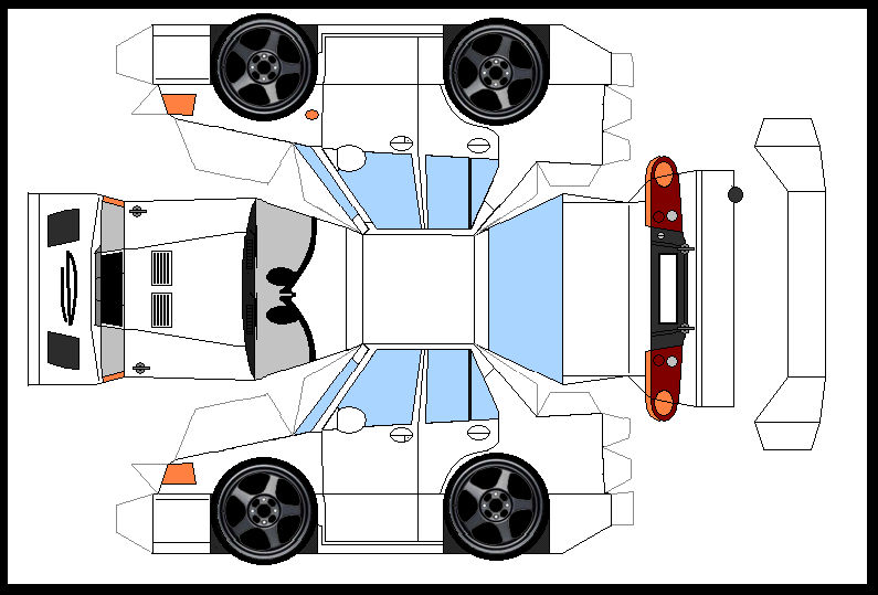 Paper car model by knight-rider-2000 on DeviantArt